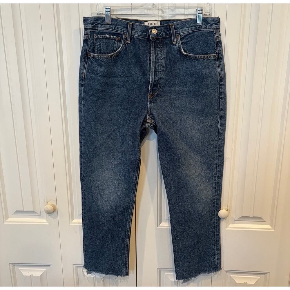 Agolde Riley High Rise Straight Crop Jeans Size 30